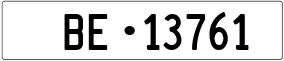 Trailer License Plate